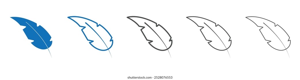 Icono de pluma Vector plano aislado en contorno
