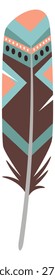 Ícone Quill. Elemento étnico de difusão de cor padronizada