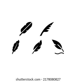Quill Icon Set Vector Symbol Design Illustration