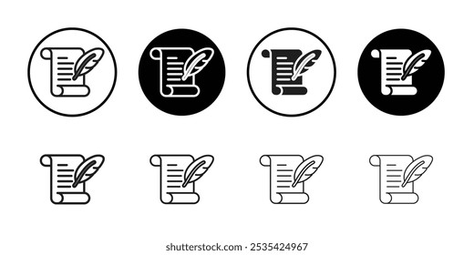 Quill icon Simple thin outline