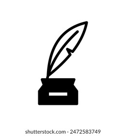 quill icon symbol vector template 