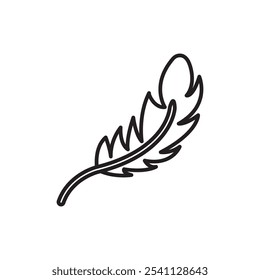 Quill icon Thin line flat illustration