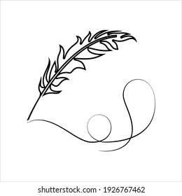 Quill Icon, Quill Vector Art Illustration