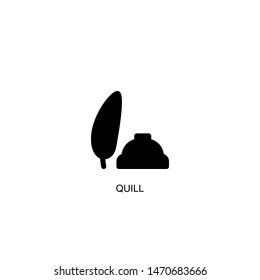 quill icon vector black design