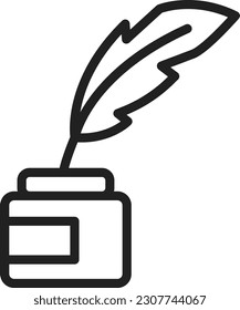 Quill icon vector image. Suitable for mobile application web application and print media.
