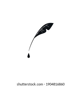 Quill icon vector isolated on white background
