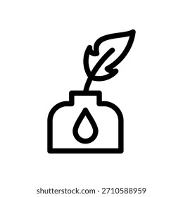 Conjunto de Vector de icono de pluma de la academia de estudio