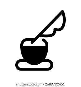 Ilustración de diseño de símbolo de Vector de icono de pluma