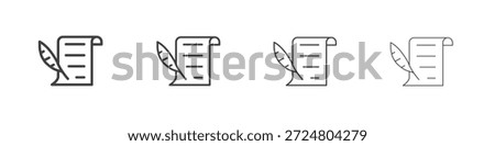 Quill icons for graphic and web design.
