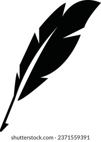 Quill and Ink Glyph Icon. ink icon, isolated craft outline icon in white background, perfect for website, blog, logo, graphic design,