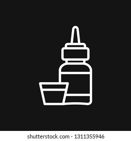 Quill ink icon logo, illustration, vector sign symbol for design