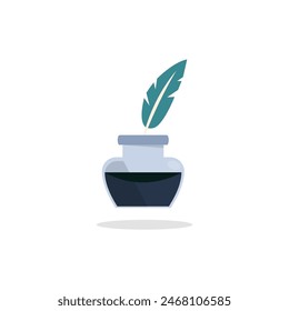 Quill And Ink Icon Vector Design.