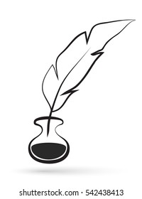 Quill and inkwell icon.