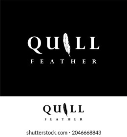 Quill Logo With Feather Pen