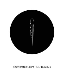 quill logo stock illustration design