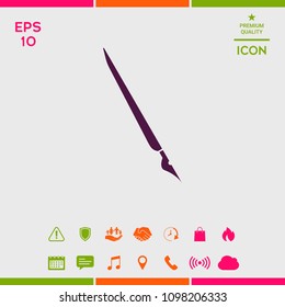 Quill pen, fountain pen icon