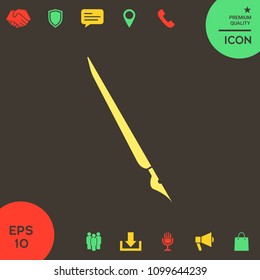 Quill pen, fountain pen icon