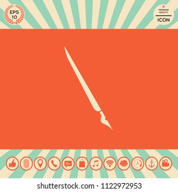 Quill pen, fountain pen icon
