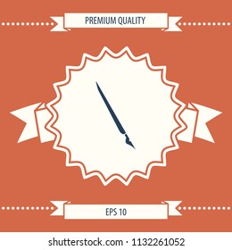 Quill pen, fountain pen icon