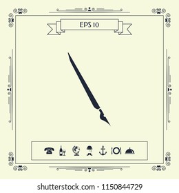 Quill pen, fountain pen icon