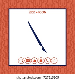 Quill pen, fountain pen icon