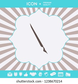 Quill pen, fountain pen icon. Graphic elements for your design