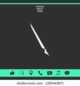 Quill pen, fountain pen icon. Graphic elements for your design