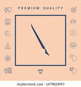 Quill pen, fountain pen icon. Graphic elements for your design