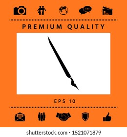 Quill pen, fountain pen icon. Graphic elements for your design