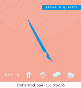 Quill pen, fountain pen icon. Graphic elements for your design