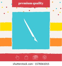 Quill pen, fountain pen icon. Graphic elements for your design