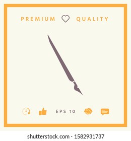 Quill pen, fountain pen icon. Graphic elements for your design