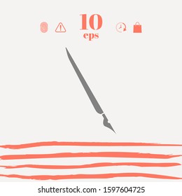Quill pen, fountain pen icon. Graphic elements for your design