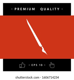Quill pen, fountain pen icon. Graphic elements for your design