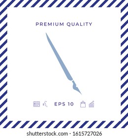 Quill pen, fountain pen icon. Graphic elements for your design