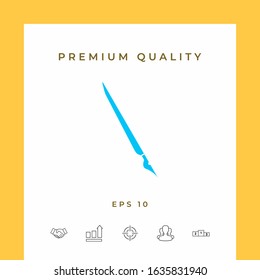 Quill pen, fountain pen icon. Graphic elements for your design