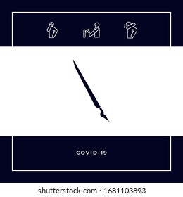 Quill pen, fountain pen icon. Graphic elements for your design