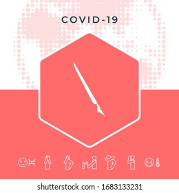 Quill pen, fountain pen icon. Graphic elements for your design