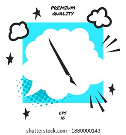 Quill pen, fountain pen icon. Graphic elements for your design