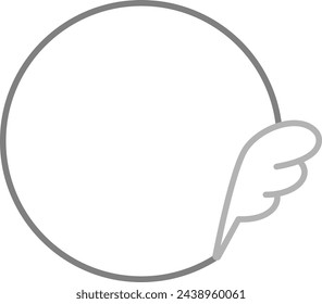 Ilustración aislada del vector del marco de pluma de Quill
