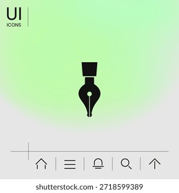 Icono de pluma de pluma, Elementos para su diseño