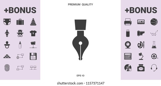 Quill pen icon - graphic elements for your design