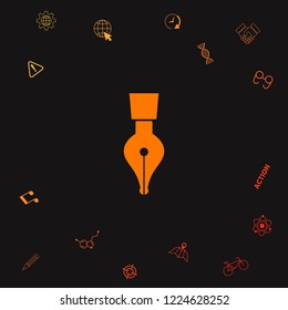 Quill pen icon. Graphic elements for your design