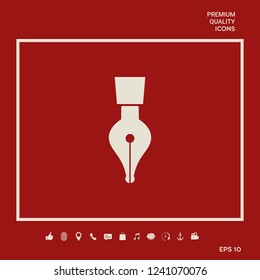 Quill pen icon. Graphic elements for your design