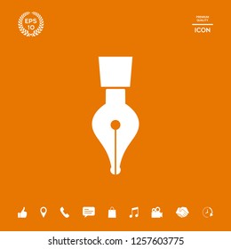 Quill pen icon. Graphic elements for your design