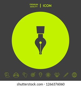 Quill pen icon. Graphic elements for your design