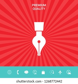 Quill pen icon. Graphic elements for your design