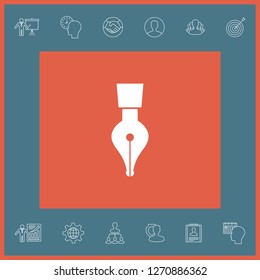 Quill pen icon. Graphic elements for your design