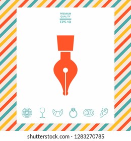 Quill pen icon. Graphic elements for your design