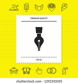 Quill pen icon. Graphic elements for your design